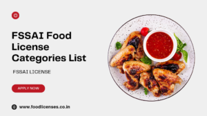 FSSAI Food License Categories list
